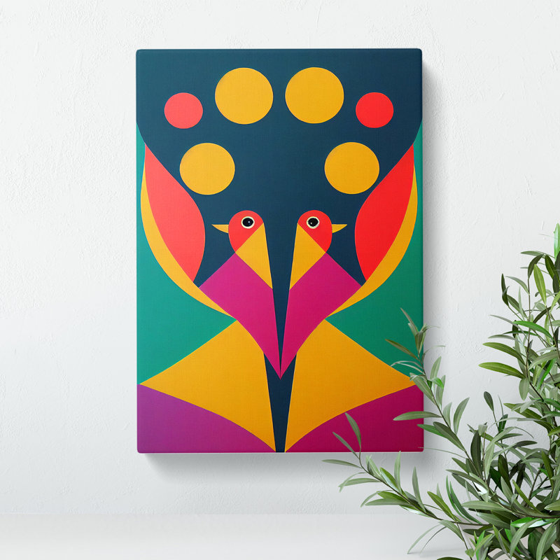 Abstract Birds - Wrapped Canvas, 50cm H x 35cm W x 3cm D