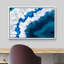 "White Blue Teal Crystal Gemstone Landscape Close Up", reproduction d'art sur toile-93589559-93589554