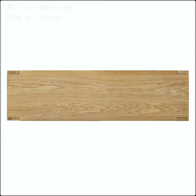 Retro Wood Sideboard with Oak Veneer and Adjustable Shelves