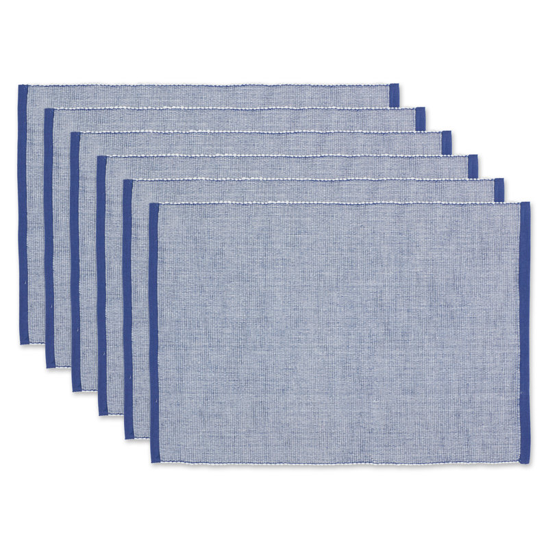 Napperon en coton côtelé 13 po, Light Blue