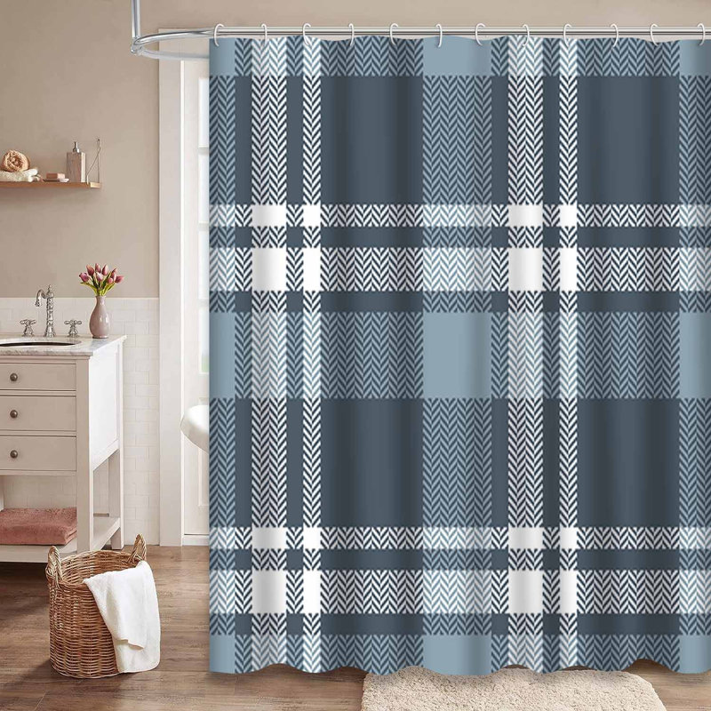 Rideau de douche Tartan, L 72 po x l 72 po
