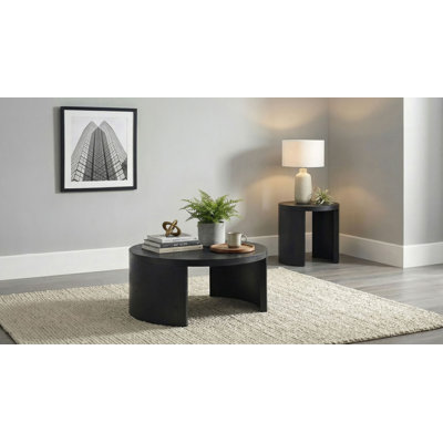 Wictor 2-Piece Coffee And End Occasional Table Set Black