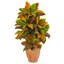 Plante croton artificielle en pot de fleurs
