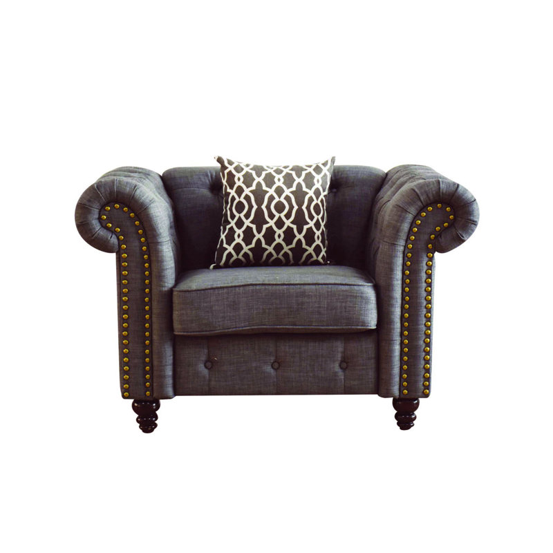 Largeur de 45 po Bryceson, 100 % lin gris