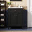 Meuble-lavabo moderne de 24 po avec lavabo en céramique - 2 portes à fermeture en douceur avec organisateurs et tiroir basculant, tablette réglable, armoire de rangement compacte pour petites salles de bain-2026748467