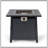 Stylish 28-Inch Iron Square Propane Fire Pit Table