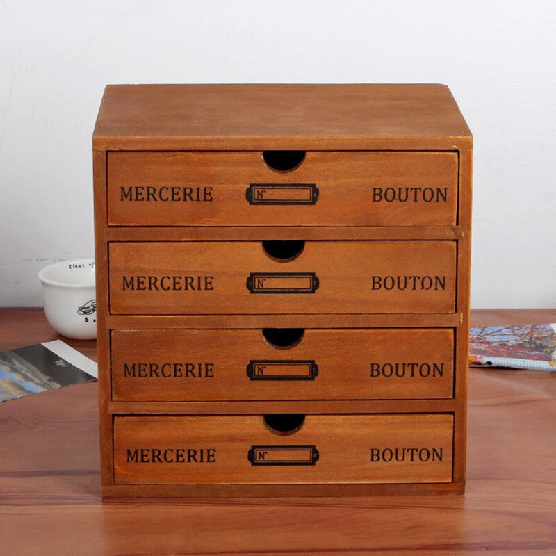 Adeliya Wood Desk Organiser