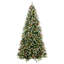 Arbre de Noël 8 pi avec 600 lumières DEL blanc chaud - 2850 branches en PE + PVC enneigées-1077873632