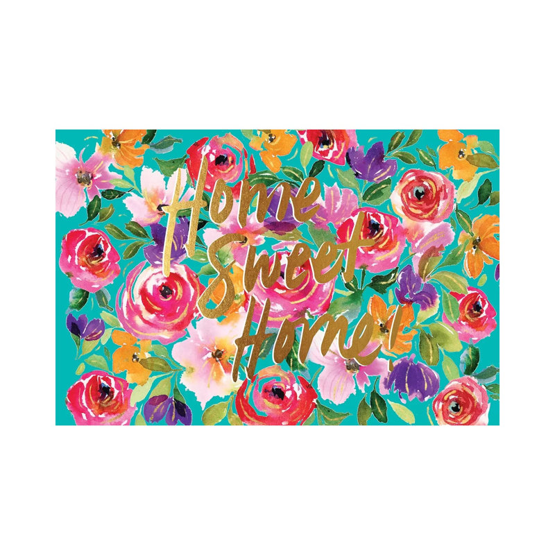 Floral Party B by Joy Ting - Print on Canvas, Wrapped Canvas, 30.48cm H x 45.72cm W x 1.91cm D