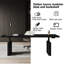 Bureau électrique noir / brun à hauteur réglable Italian Luxury | Table d'étude de bureau à domicile | Poste de travail de salon-397622130-397622132