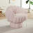 Upholstered Swivel Accent Chair Barrel Chair with Pillow-1721539065