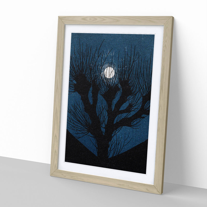 Moon Light by Julie De Graag - Picture Frame Painting, 48cm H x 36cm W x 2cm D, Oak