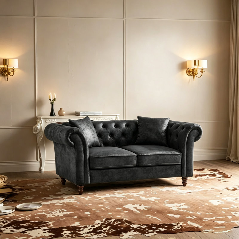 Divan Chesterfield, Noir