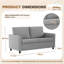 2 Seater Linen Loveseat-1463140220