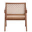 Fauteuil d'appoint beige et naturel