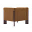 Chaise d'appoint moderne avec dossier capitonné et accoudoirs arrondis Kesten-133286599