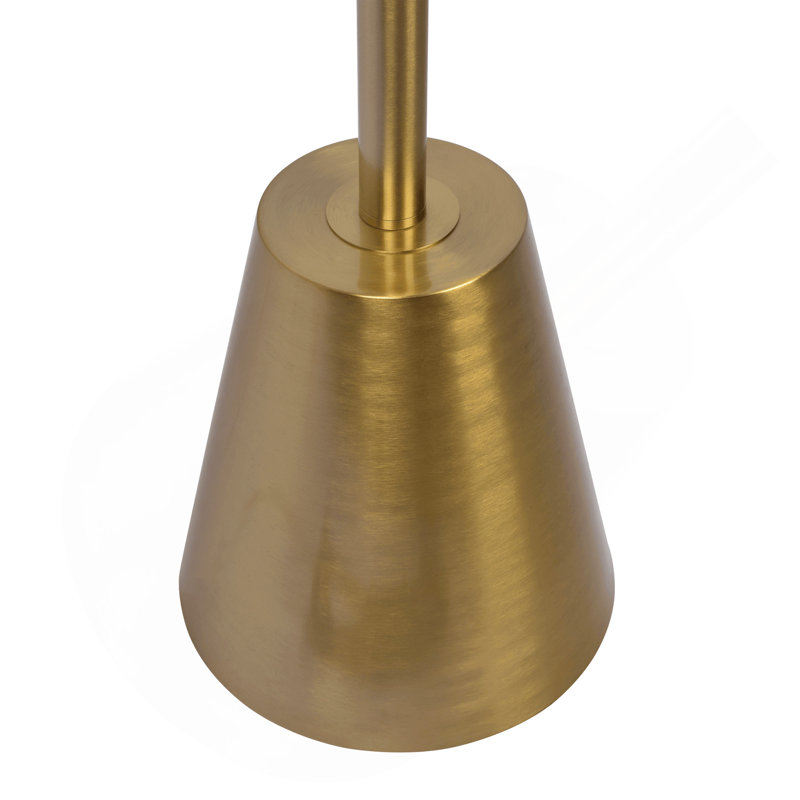 Lampe sur pied en laiton doré avec interrupteur rotatif