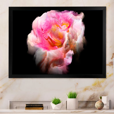 «Pink Dark Fractal Flower II», photographie sur toile encadrée