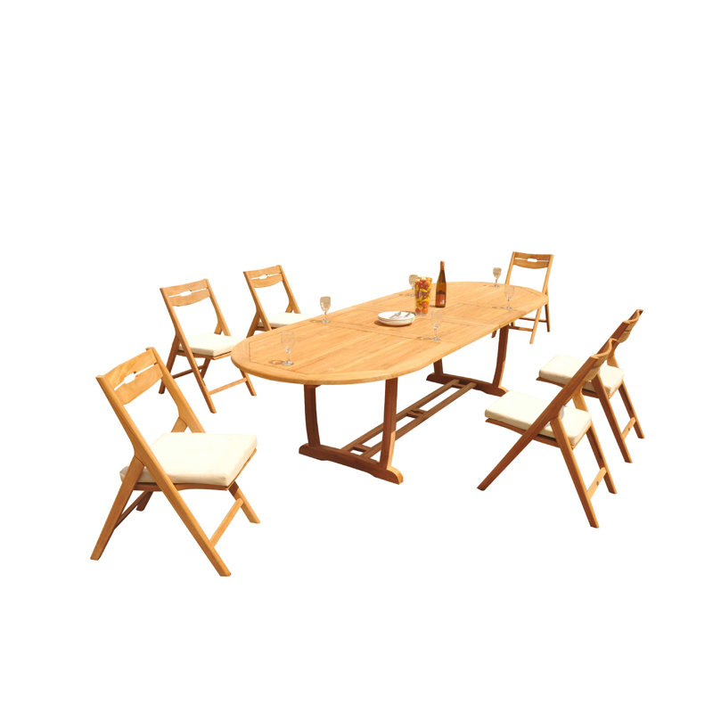Surfliner 10 Oval 11 MO, 115" x 40" x 31.5", Table, 6 Chairs