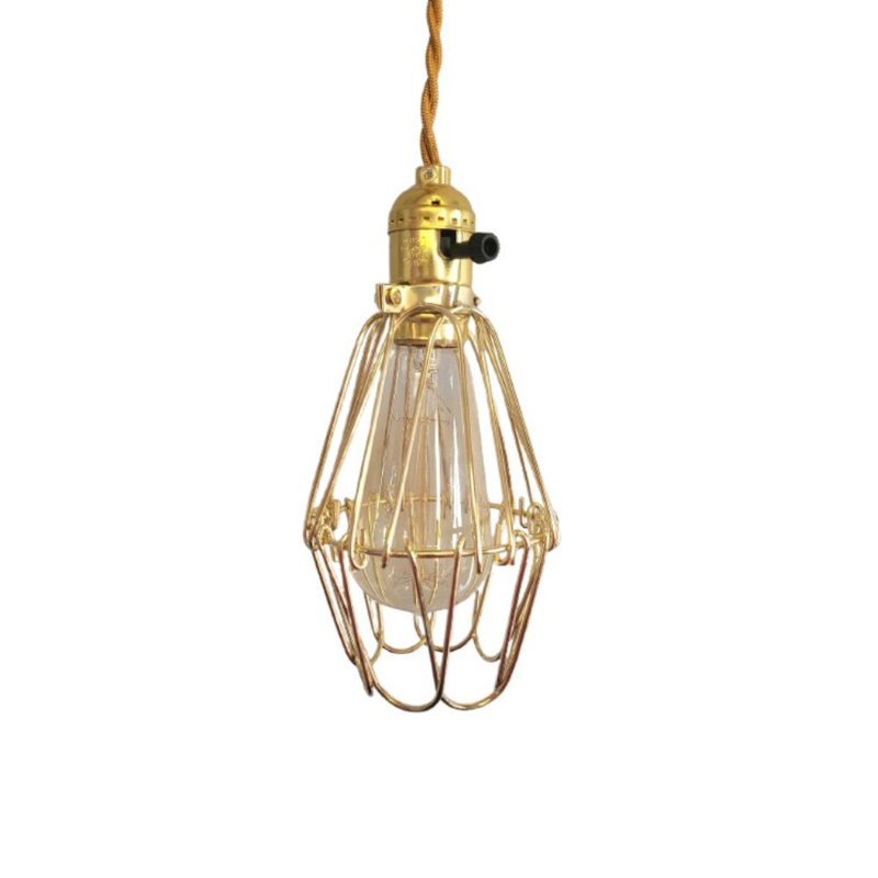 Forge Wire Cage Pendant, Gold