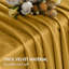 Ochre Velvet Eyelet Curtains Room Darkening Window Panels Soft Touch Pair-826009208