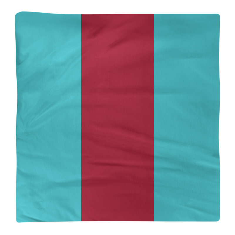 Serviette de coton 22 po arizona, Bleu sarcelle / rouge Sedona