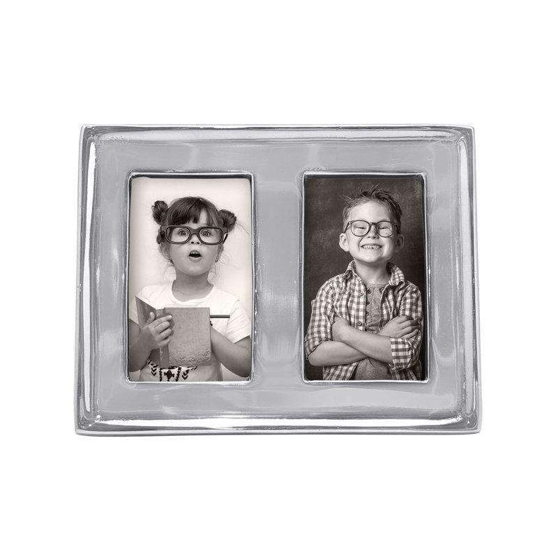 Silver Metal Beveled Picture Frame