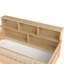 Lit simple en bois de pin avec garde-corps et rangement intégré Ellington l 48 po x P 77 po x H 31 po