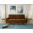 70''Velvet Square Arm Modern Style Sofa With Golden Leg-903016203
