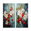 «Chuckling Cherry Charm» - ensemble de 2 reproductions d'art abstrait en métal Popart-1234983825