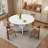 47 Inch Round Dining Table for 4-6 People, Modern Farmhouse Kitchen Table-1109279635