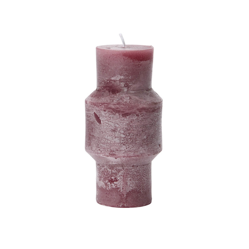 Bougie totem non parfumée, Mauve