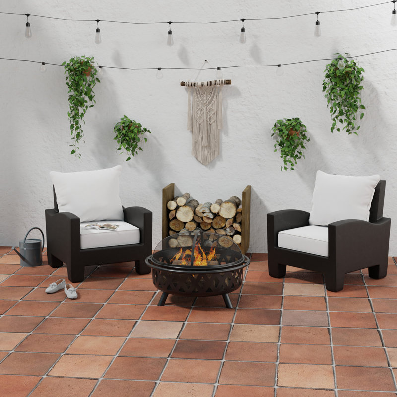 24" x 26.5" Outdoor Deep Seat Chair Cushion Set with Welt, Canvas Linen