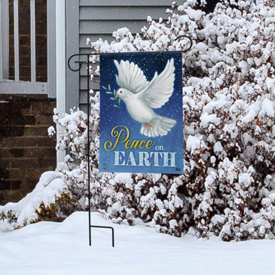 Peace on Earth Dove Christmas Garden Flag