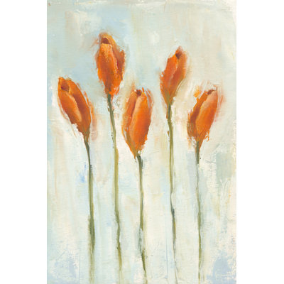 Painted Tulips III 1 Piece Wrapped Canvas Wall Art