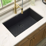 Ruvati 33 x 19 inch Granite Composite Undermount Single Bowl Kitchen Sink
