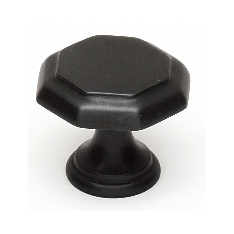 Geometric Geometric Knob, Bronze, 1" H x 1" W x 0.63" D