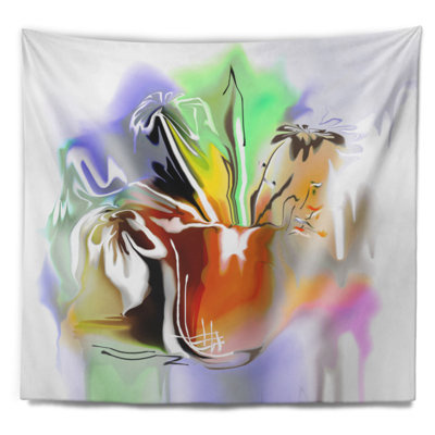 Bouquet de fleurs tapisserie abstraites floral