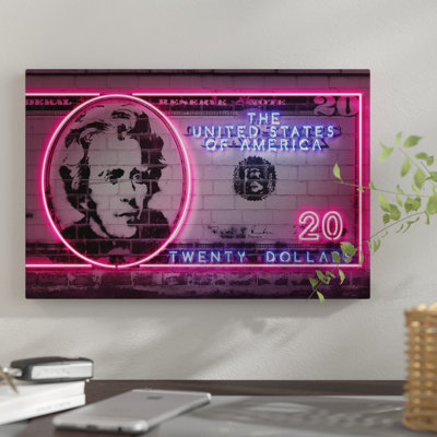 «20 Dollars», impression sur toile
