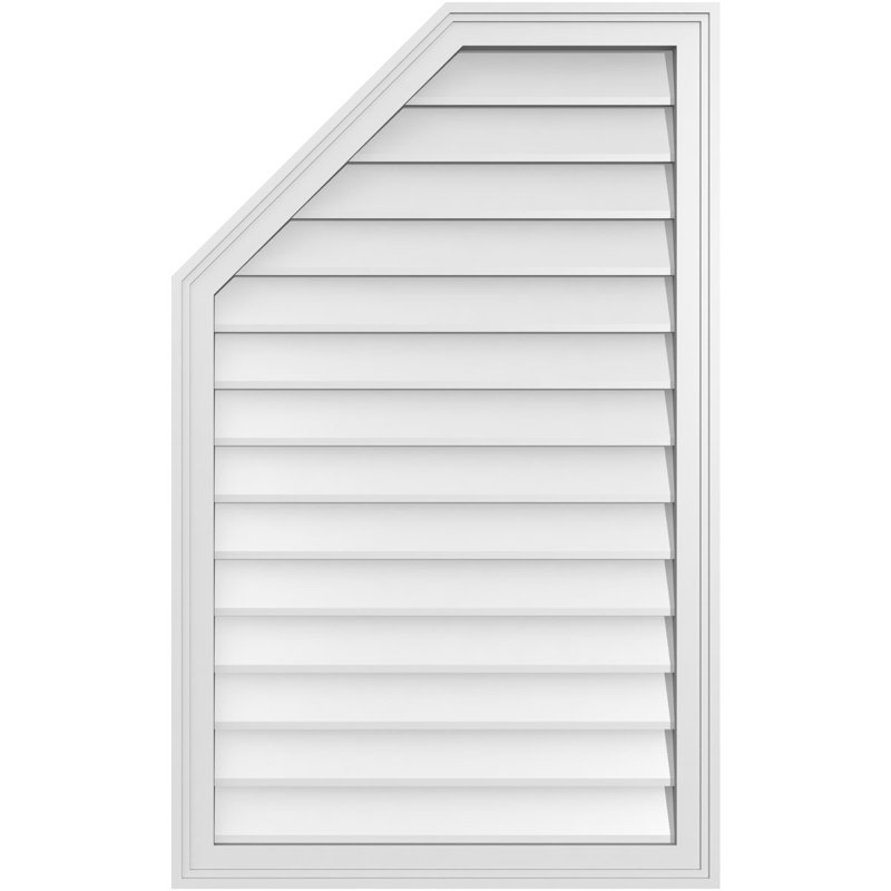 Évent en demi-octogone supérieur à montage en surface Signature, H 42 po x l 26 po x P 1,5 po