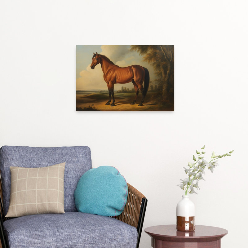 «Majestic Brown Horse Classic Elegant Peaceful Horse Landscape», reproduction d'art murale, H 16 po x l 24 po