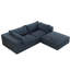 Canapé profond en velours côtelé de 39,8 po à 3 places avec coussin amovible, conception double couche, sans assemblage, pour salon, chambre à coucher, appartement, siège luxueux rembourré de plumes, éponge double confort moelleux, haute