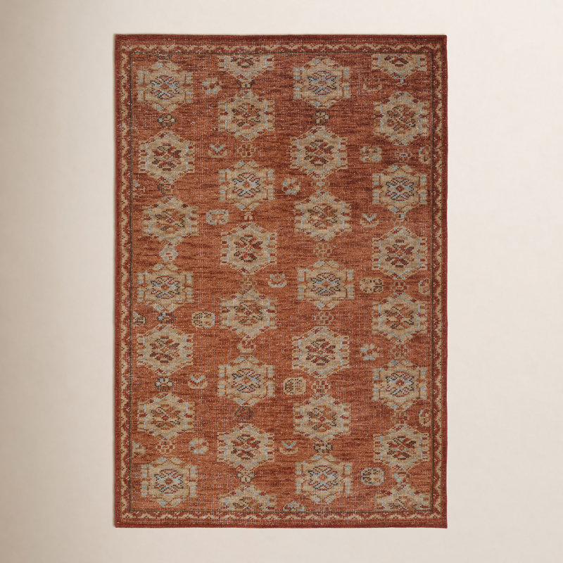 Tapis intérieur en laine noué à la main Maeve Evelyn, Rectangulaire 3 pi x 5 pi