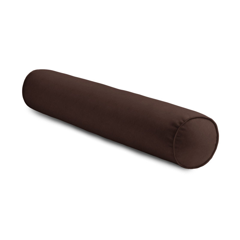Feather Reversible Throw Pillow, 8" x 24", Chocolate