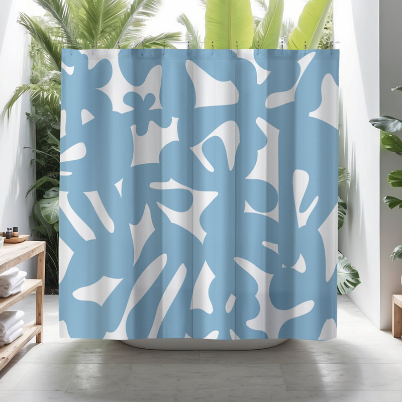 Rideau de douche Coco, Bleu