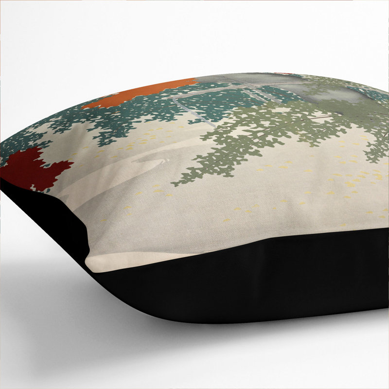 Maple Square Throw Cushion, 55cm H x 55cm W x 20cm D, Black