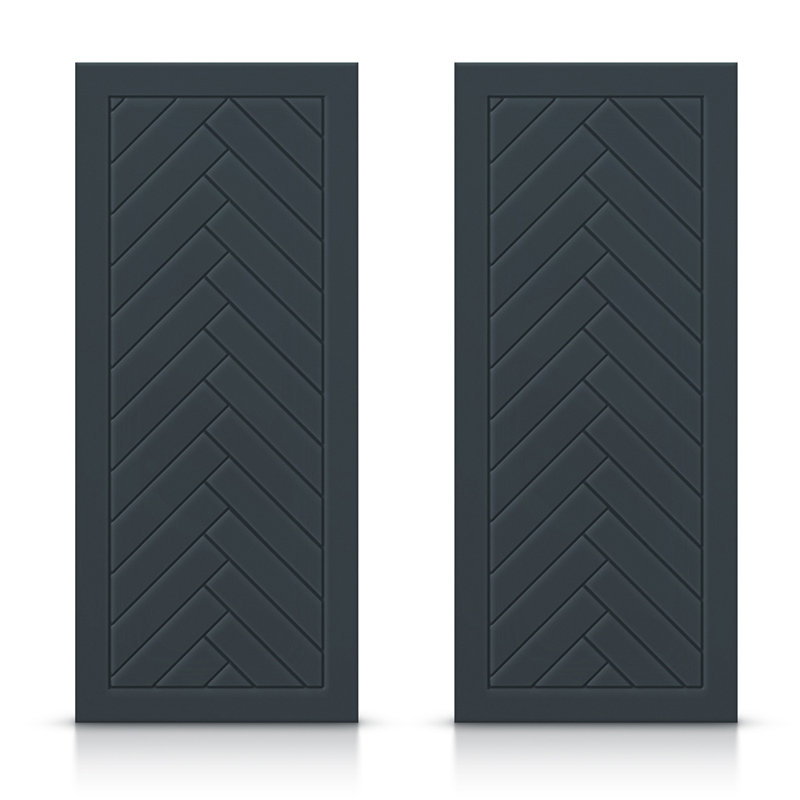 Portes de placard coulissantes à panneaux, Gris anthracite, 72 po x 96 po