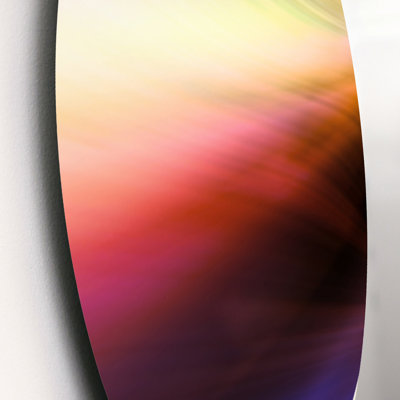 Motif de couleurs incurvé - Ensemble de décoration murale abstraite en métal