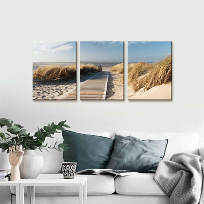 Canvas Wall Art - Pathway To Shoreline Artwork Painting.
