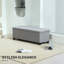 44 Inches Storage Ottoman Bench with Lid, Legs, Foot Rest, Grey